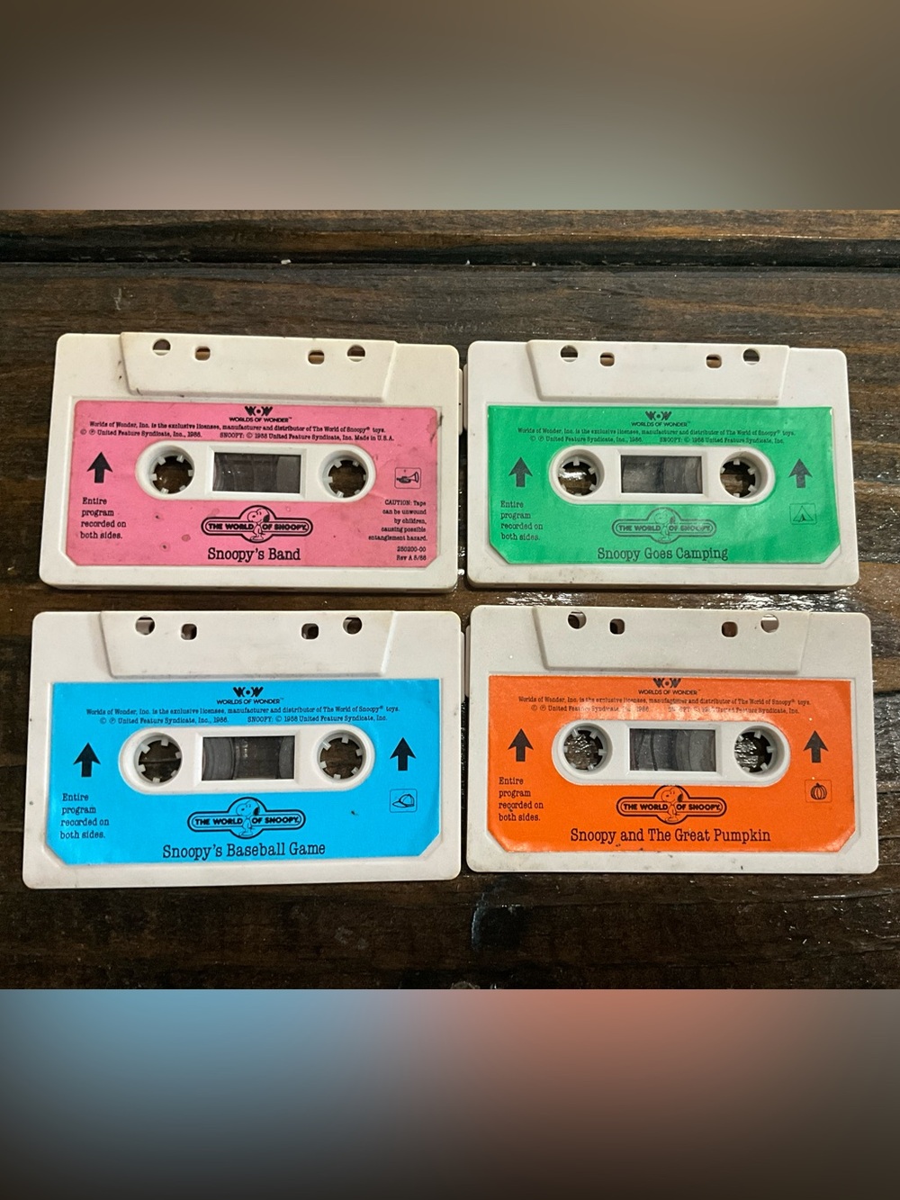 Vintage Lot of 4 The World of Snoopy Cassette Tapes UNTESTED The Great Pumpkin